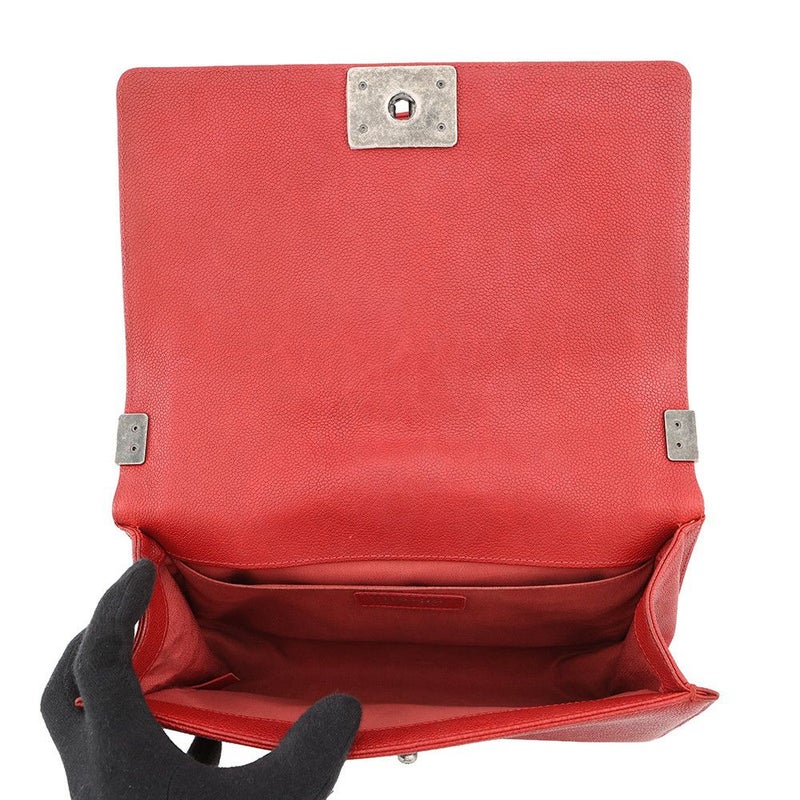 シャネル チェーンショルダーバッグ ココマーク マトラッセ ボーイシャネル ソフトキャビアスキン A67086 CHANEL