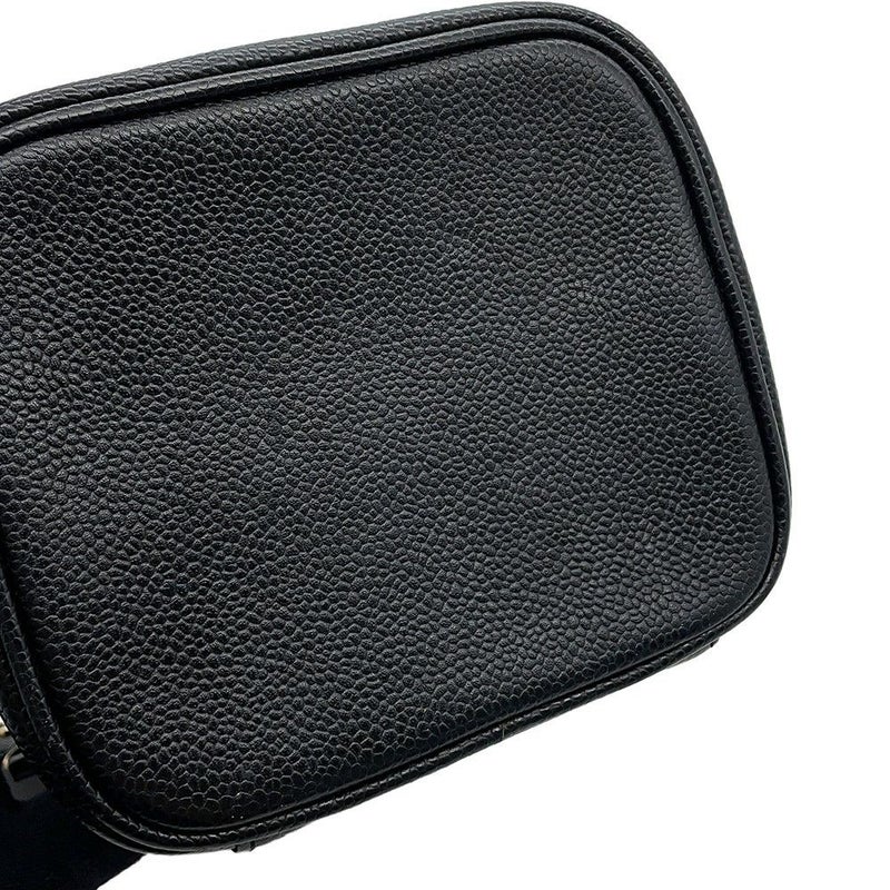 シャネル バニティバッグ ココマーク 縦型 キャビアスキン A01998 CHANEL 化粧ポーチ コスメポーチ 黒