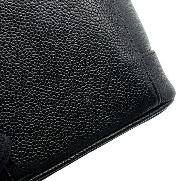 シャネル バニティバッグ ココマーク 縦型 キャビアスキン A01998 CHANEL 化粧ポーチ コスメポーチ 黒