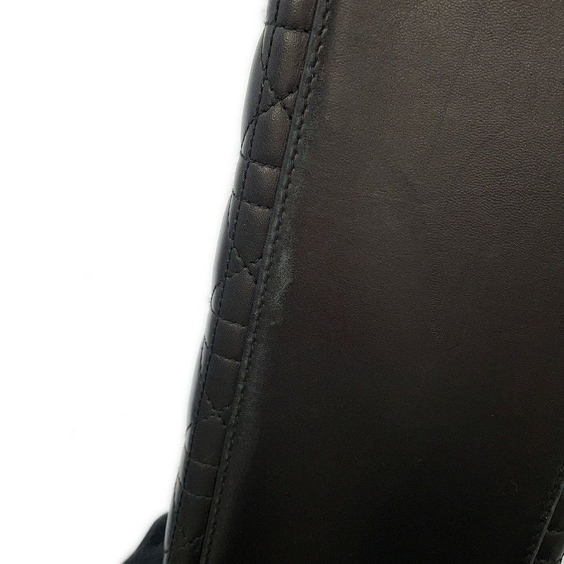 ディオール ハンドバッグ レディディオール カナージュ ミディアム レザー Christian Dior 2way 黒
