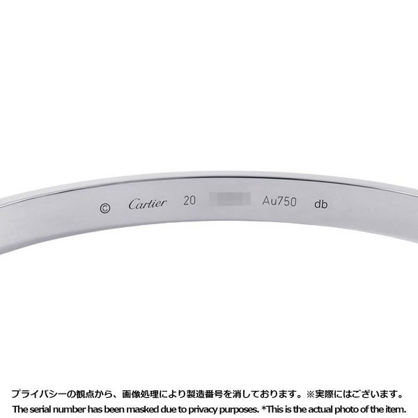 カルティエ ブレスレット ラブブレス クラシックモデル K18WGホワイトゴールド サイズ20 Cartier LOVEブレスレット バングル