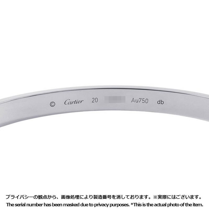 カルティエ ブレスレット ラブブレス クラシックモデル K18WGホワイトゴールド サイズ20 Cartier LOVEブレスレット バングル