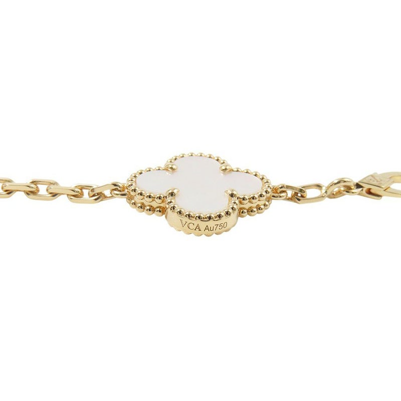 ヴァンクリーフ&アーペル ネックレス ヴィンテージ アルハンブラ ネックレス 10モチーフ マザーオブパール K18YG VCARA42800