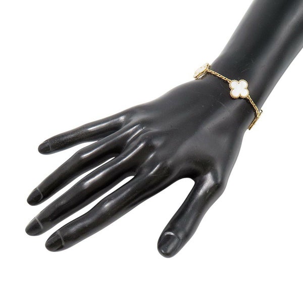 ヴァンクリーフ＆アーペル ブレスレット ヴィンテージ アルハンブラ 5モチーフ マザーオブパール K18YGイエローゴールド VCARA41800