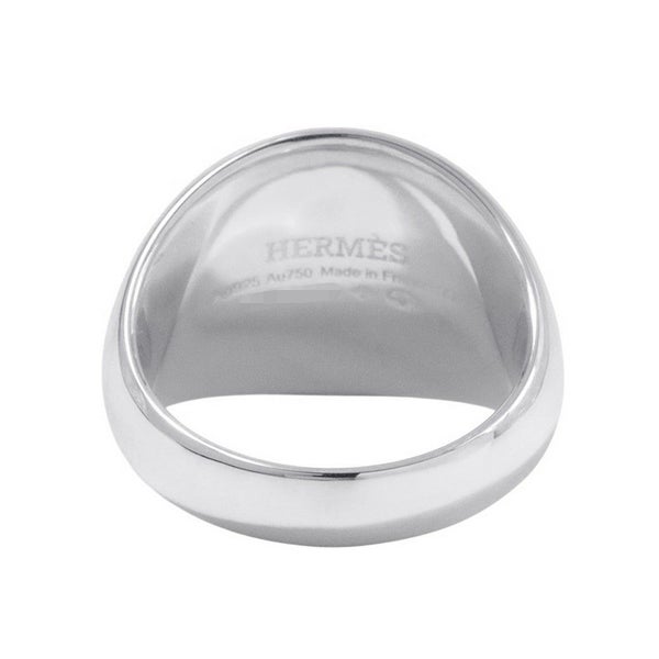エルメス リング エクスリブリス シュヴァリエ リング SV925シルバー/K18PGピンクゴールド リングサイズ55 HERMES 指輪