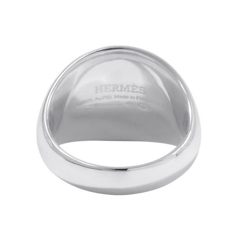 エルメス リング エクスリブリス シュヴァリエ リング SV925シルバー/K18PGピンクゴールド リングサイズ55 HERMES 指輪