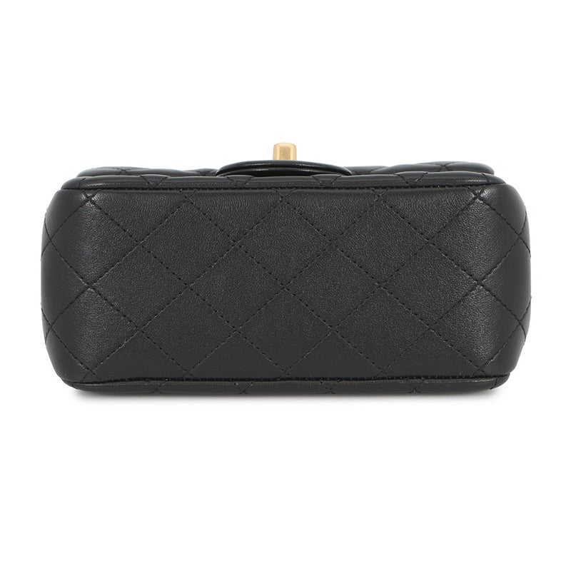 シャネル チェーンショルダーバッグ ミニマトラッセ ラムスキン AS1786 CHANEL ココボール 黒