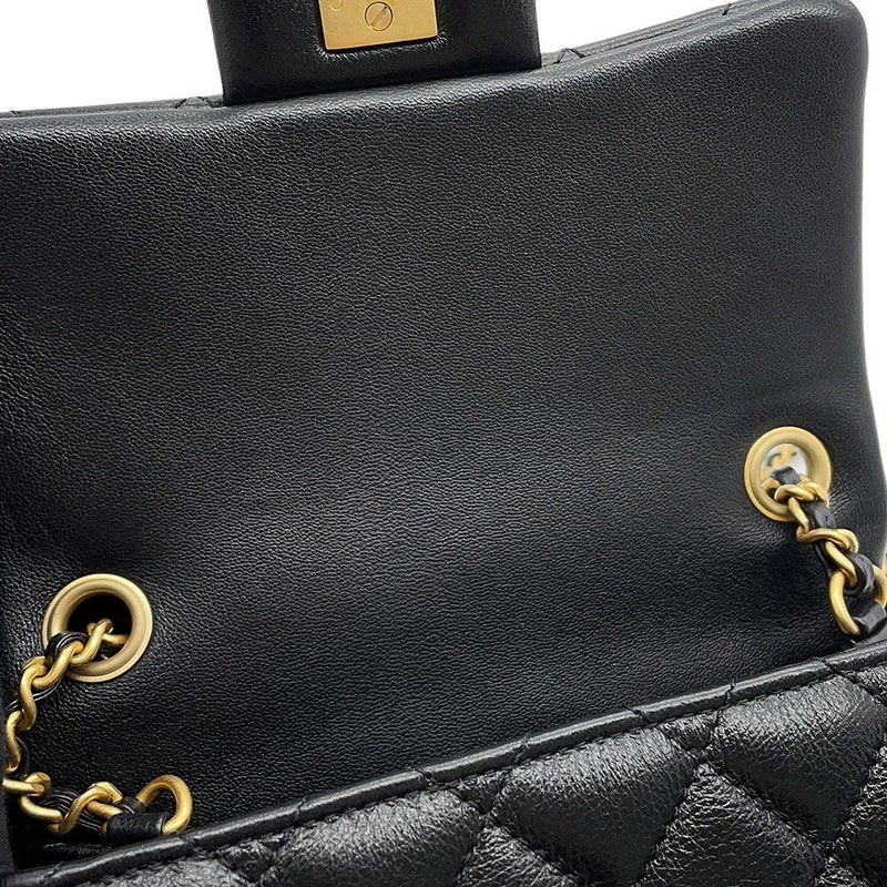 シャネル チェーンショルダーバッグ ミニマトラッセ ラムスキン AS1786 CHANEL ココボール 黒