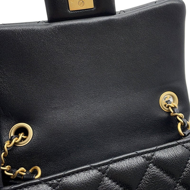 シャネル チェーンショルダーバッグ ミニマトラッセ ラムスキン AS1786 CHANEL ココボール 黒