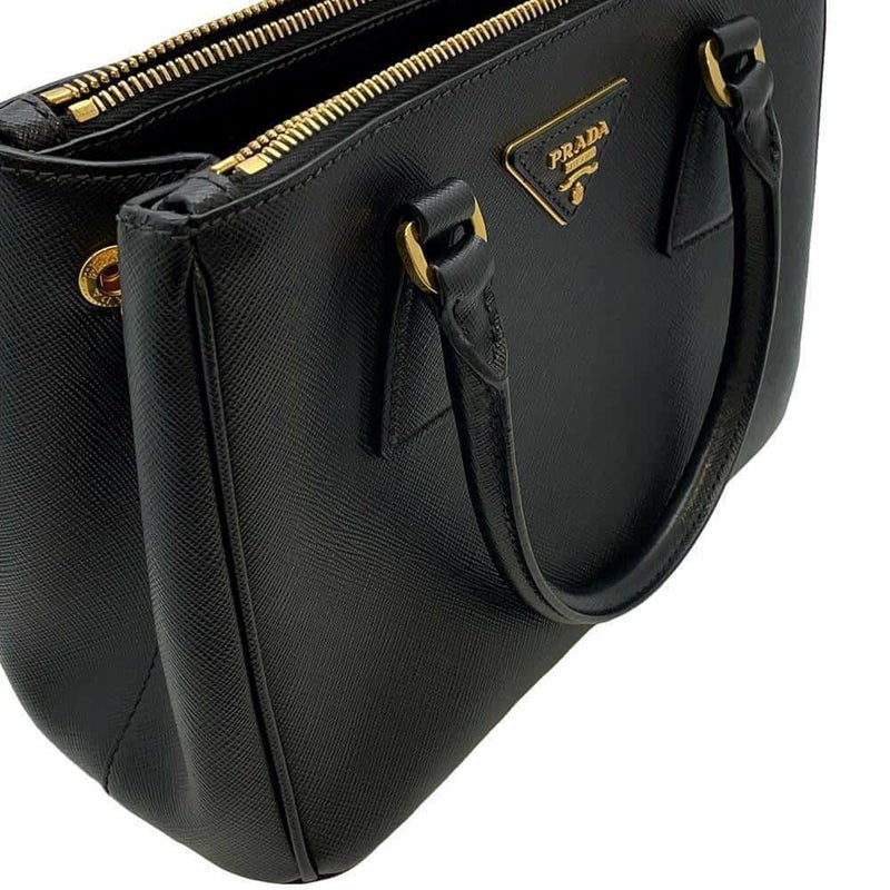 プラダ ハンドバッグ ガレリア スモール サフィアーノレザー 1BA896 PRADA 2wayショルダーバッグ 黒