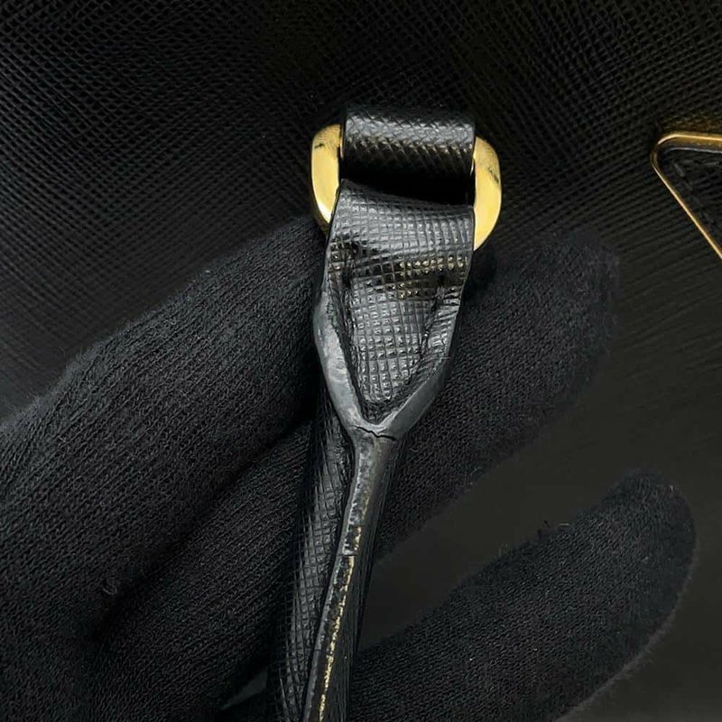 プラダ ハンドバッグ ガレリア スモール サフィアーノレザー 1BA896 PRADA 2wayショルダーバッグ 黒