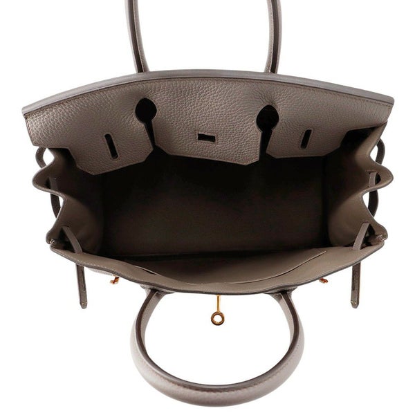 エルメス バーキン30 エタン/ピンクゴールド金具 トゴ D刻印 HERMES Birkin ハンドバッグ