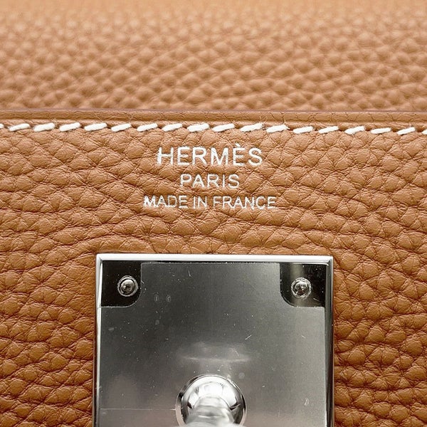 エルメス ハンドバッグ ケリー28 内縫い ゴールド/シルバー金具 トゴ K刻印 2wayショルダー