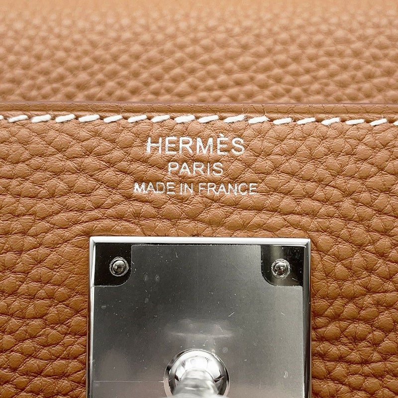 エルメス ハンドバッグ ケリー28 内縫い ゴールド/シルバー金具 トゴ K刻印 2wayショルダー