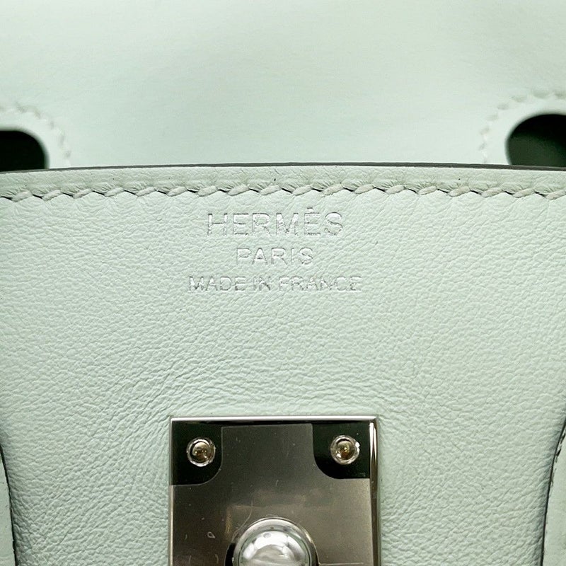 エルメス バーキン25 ヴェールペパーミント/シルバー金具 スイフト K刻印 HERMES Birkin ハンドバッグ
