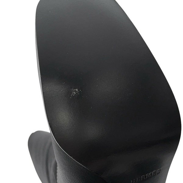 エルメス ブーツ フーレ 60 レザー レディースサイズ38 HERMES 靴 ロングブーツ 黒