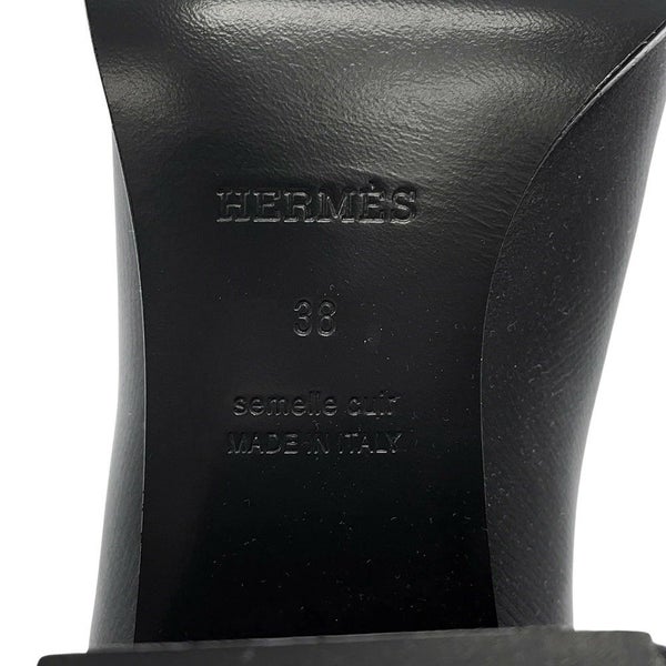 エルメス ブーツ フーレ 60 レザー レディースサイズ38 HERMES 靴 ロングブーツ 黒