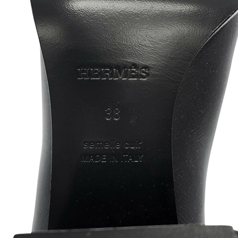 エルメス ブーツ フーレ 60 レザー レディースサイズ38 HERMES 靴 ロングブーツ 黒