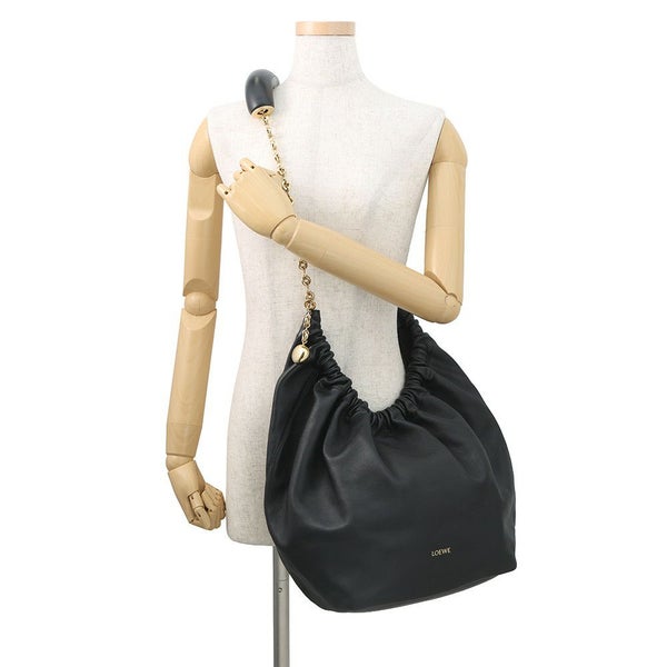 ロエベ ショルダーバッグ スクイーズバッグ ミディアム メローナパラム A914Q37X01 LOEWE 2way 黒