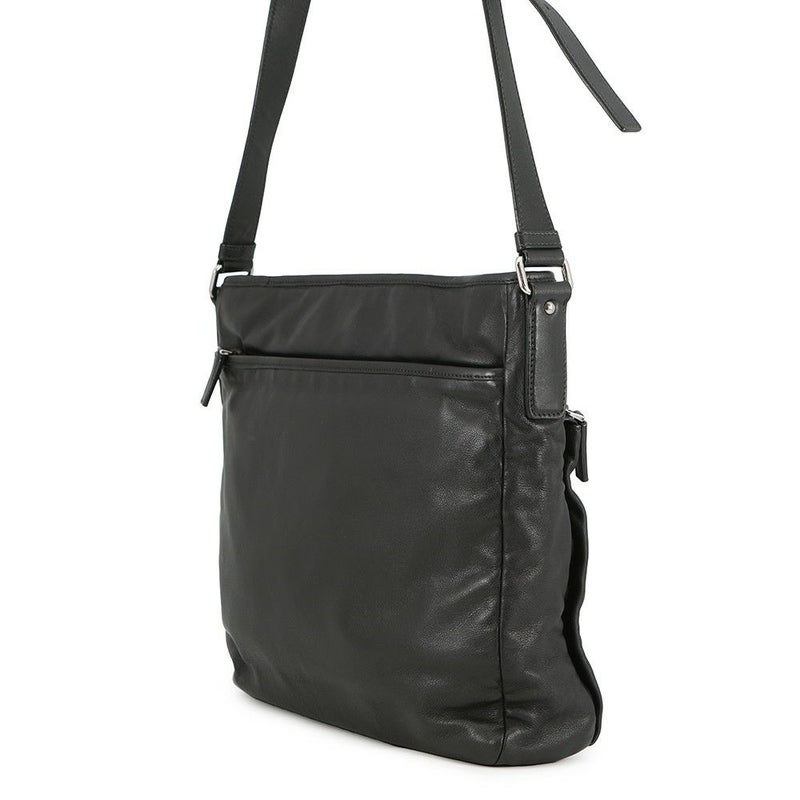 プラダ ショルダーバッグ ロゴ メッセンジャーバッグ レザー VA0959 PRADA 黒