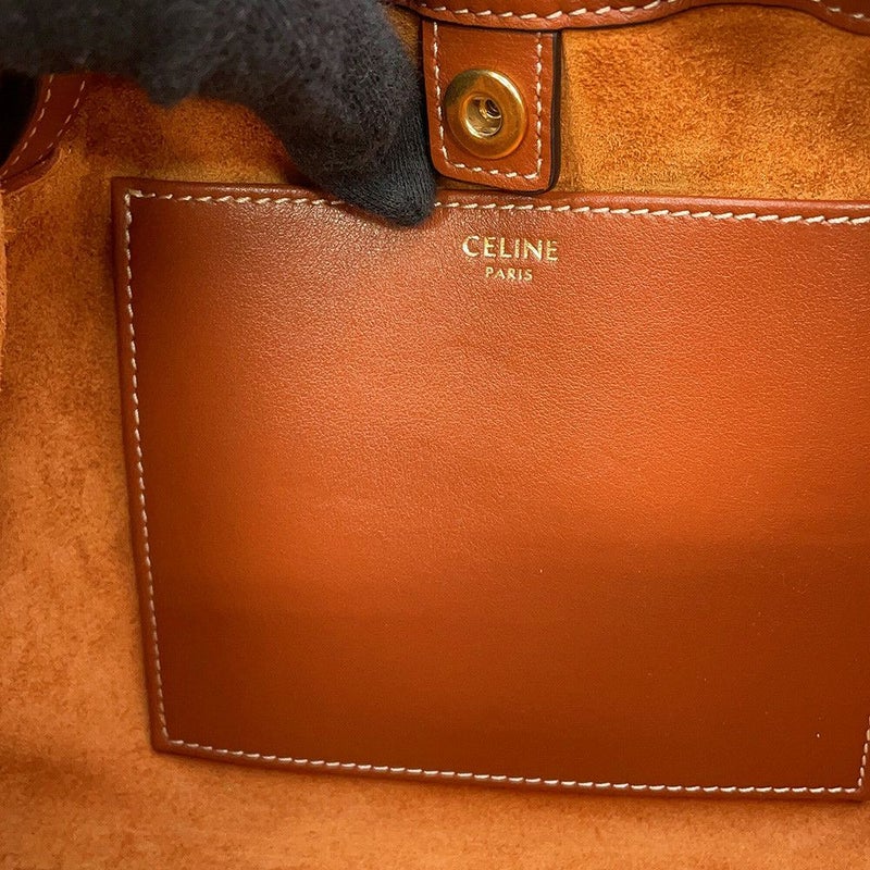 セリーヌ ハンドバッグ キュイル トリオンフ スモール カバ ドローストリング レザー 111013 CELINE 2way