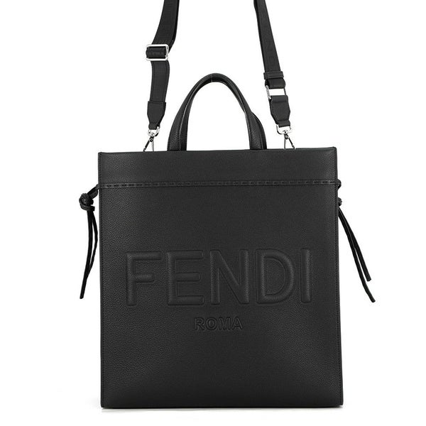フェンディ トートバッグ ゴー トゥ ショッパー レザー ミディアム 7VA583 FENDI 2wayショルダーバッグ 黒