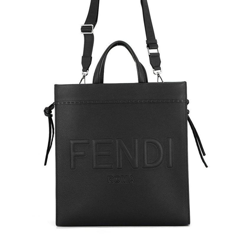 フェンディ トートバッグ ゴー トゥ ショッパー レザー ミディアム 7VA583 FENDI 2wayショルダーバッグ 黒