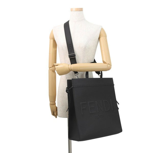 フェンディ トートバッグ ゴー トゥ ショッパー レザー ミディアム 7VA583 FENDI 2wayショルダーバッグ 黒