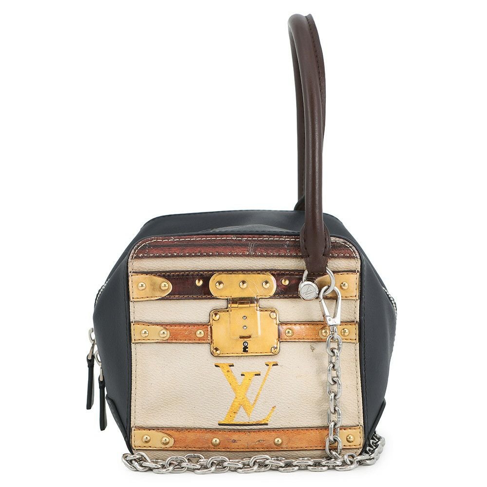 ルイヴィトンLouis Vuittonスクエアスクエア ネイビーｘベージュｘイエロー モノグラム トロンプルイユ M52350 FL2148 LOUIS VUITTON - ルイヴィトンLouis Vuittonスクエアスクエア ネイビー