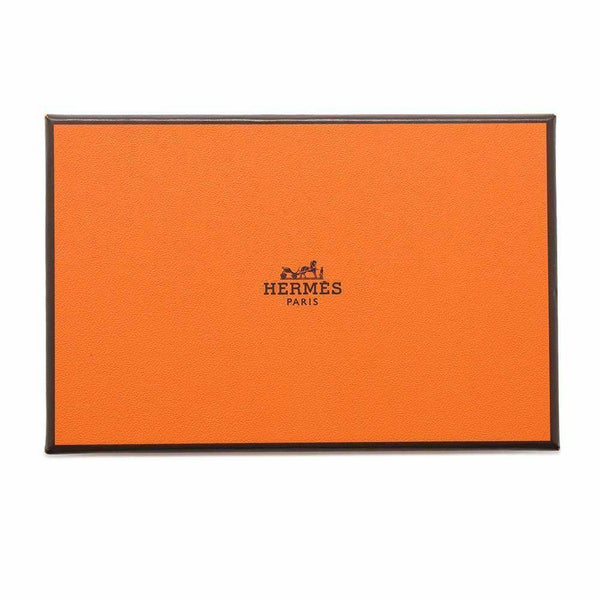 エルメス コインケース カルヴィ デュオ ルージュアッシュ/シルバー金具 シェブルミゾル W刻印 財布 シェーブル