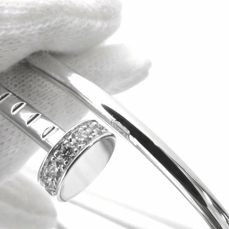 カルティエ ブレスレット ジュスト アン クル ブレスレット ダイヤ 20P 計0.18ct K18WG サイズ15  B6084017 バングル