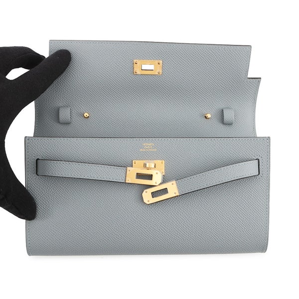 エルメス ケリーウォレット ロング トゥーゴー グリパンタン/ゴールド金具 エプソン K刻印 財布