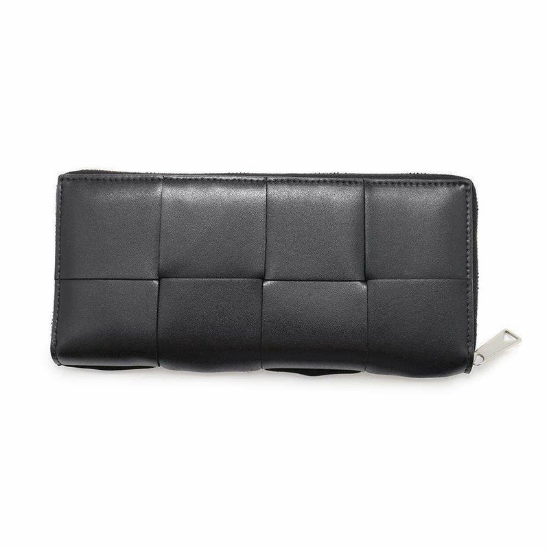 ボッテガヴェネタ 長財布 イントレチャート ジップアラウンドウォレット レザー 708612 BOTTEGA VENETA メンズ 黒