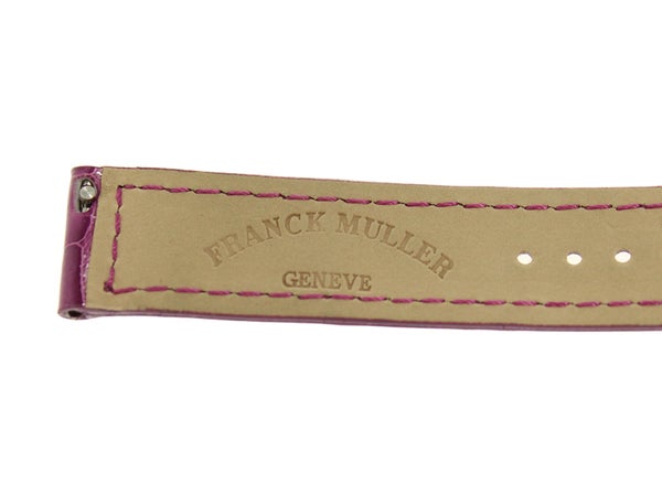 フランクミュラー 替えベルト クロコダイル ロングアイランド 900用 FRANCK MULLER 革ベルト パープル レディース 新型