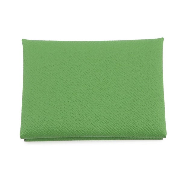 エルメス コインケース カルヴィ デュオ ヴェールユッカ/シルバー金具 エプソン K刻印 財布