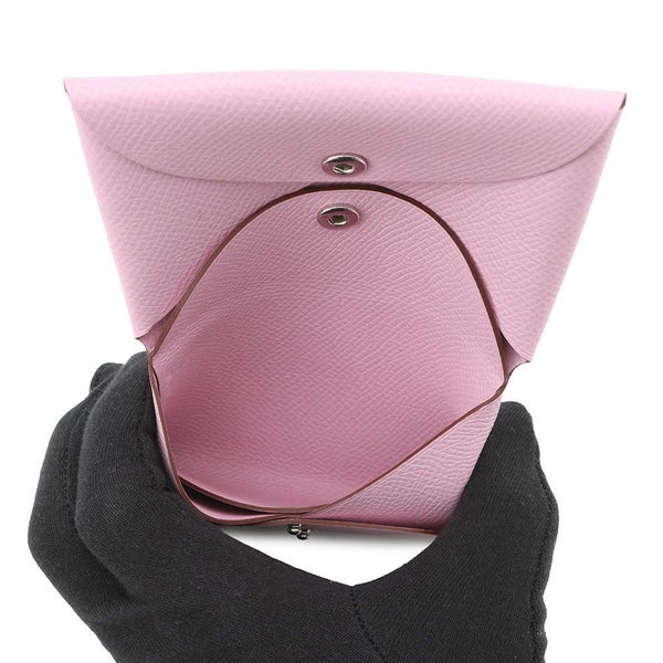 エルメス コインケース カルヴィ デュオ モーヴシルベストル/シルバー金具 エプソン K刻印 HERMES 財布