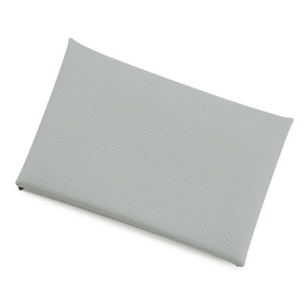 エルメス カードケース カルヴィ ブルーグラシエ エプソン K刻印 HERMES 名刺入れ