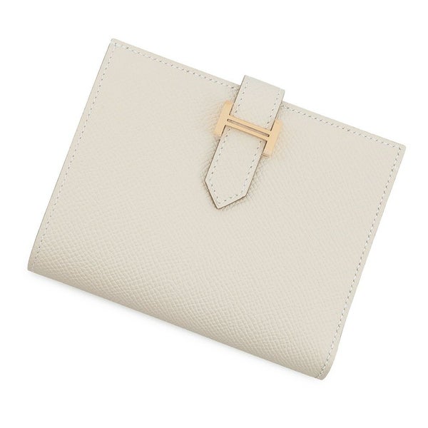エルメス 二つ折り財布 ベアンコンパクト クレ/ピンクゴールド金具 エプソン W刻印