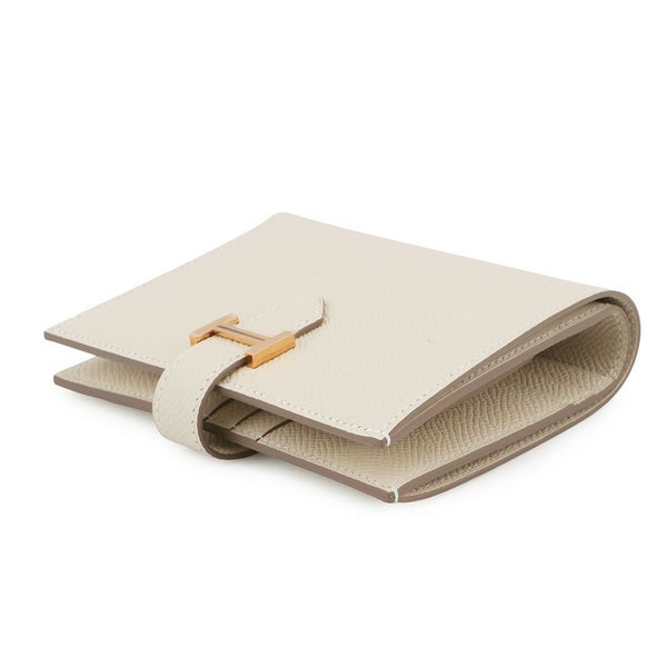 エルメス 二つ折り財布 ベアンコンパクト クレ/ピンクゴールド金具 エプソン W刻印