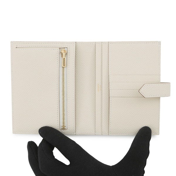 エルメス 二つ折り財布 ベアンコンパクト クレ/ピンクゴールド金具 エプソン W刻印