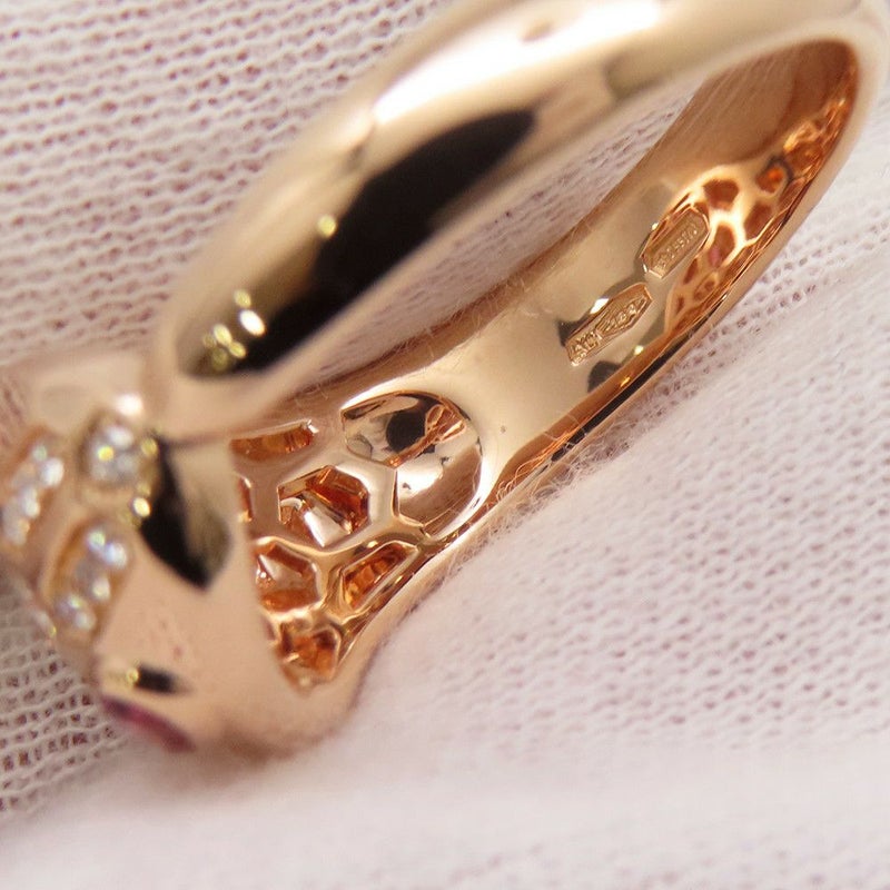 ブルガリ リング セルペンティ ルベライト/ダイヤモンド K18PGピンクゴールド サイズ約19号 BVLGARI 指輪