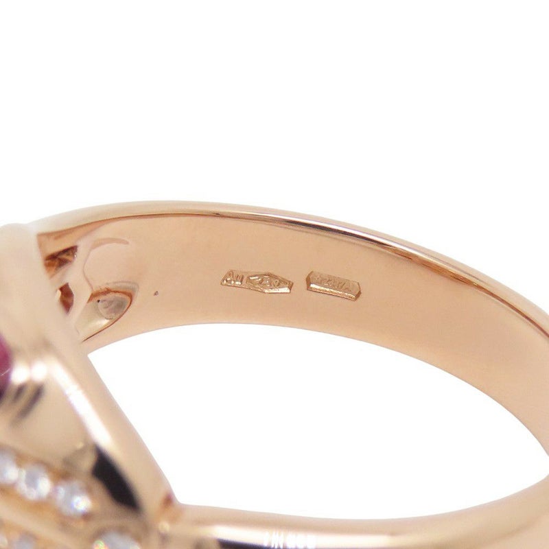 ブルガリ リング セルペンティ ルベライト/ダイヤモンド K18PGピンクゴールド サイズ約19号 BVLGARI 指輪