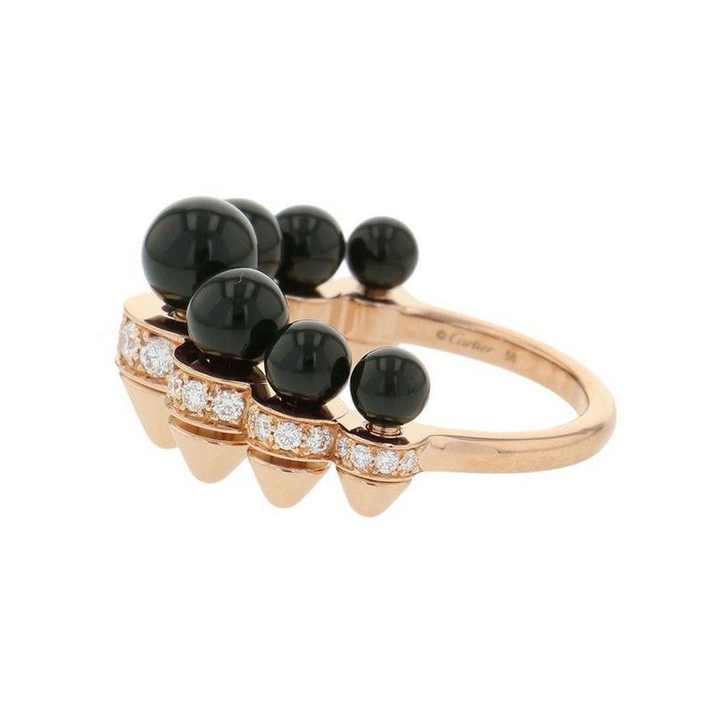カルティエ リング クラッシュ ドゥ カルティエ リング XLモデル オニキス/ダイヤモンド K18PG サイズ56 N4793900 Cartier 指輪