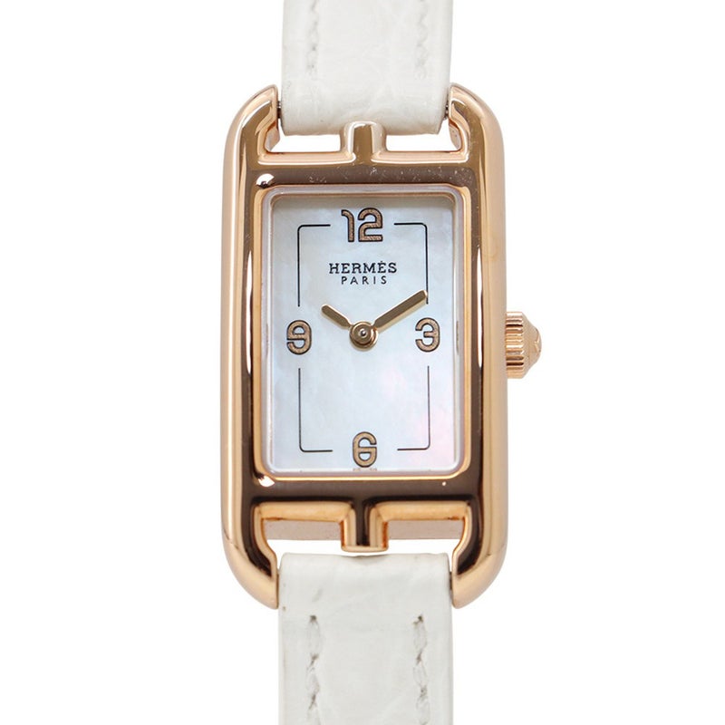 エルメス ナンタケット PM Y刻印 W049575WW00/NA2.170 HERMES 腕時計 ホワイトマザーオブパール文字盤