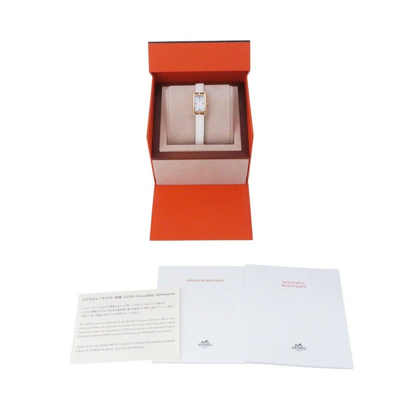 エルメス ナンタケット PM Y刻印 W049575WW00/NA2.170 HERMES 腕時計 ホワイトマザーオブパール文字盤