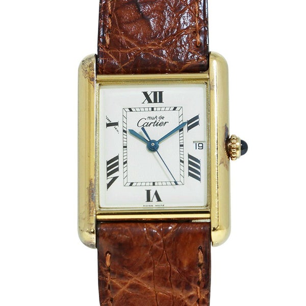 カルティエ マストタンク LM ヴェルメイユ W1013754 Cartier 腕時計 白文字盤 クォーツ