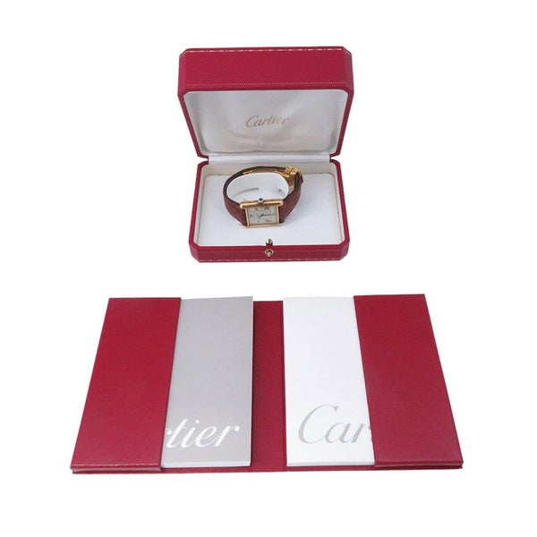 カルティエ マストタンク LM ヴェルメイユ W1013754 Cartier 腕時計 白文字盤 クォーツ