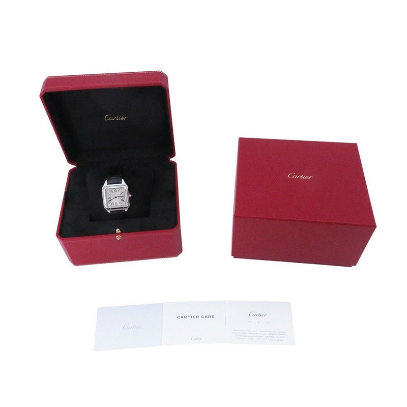 カルティエ サントス デュモン LM WSSA0022 Cartier 腕時計 シルバー文字盤 クォーツ