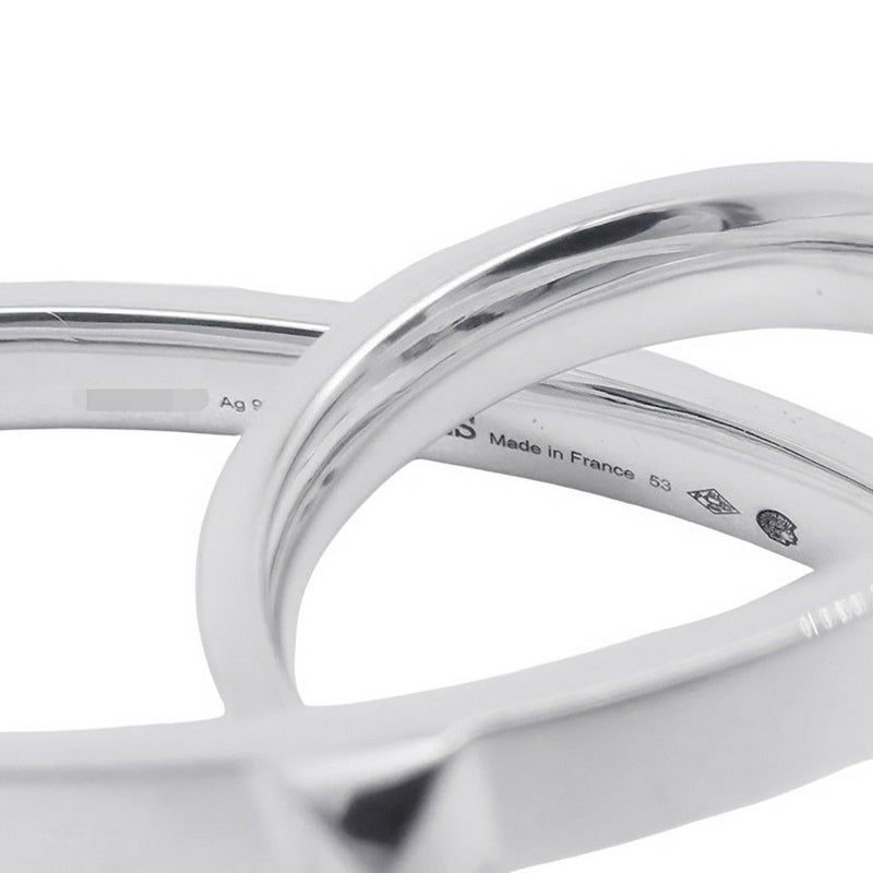 エルメス リング クルー・ドゥ・H ダブルフィンガー SV925シルバー H125631B リングサイズ53 HERMES ジュエリー 指輪