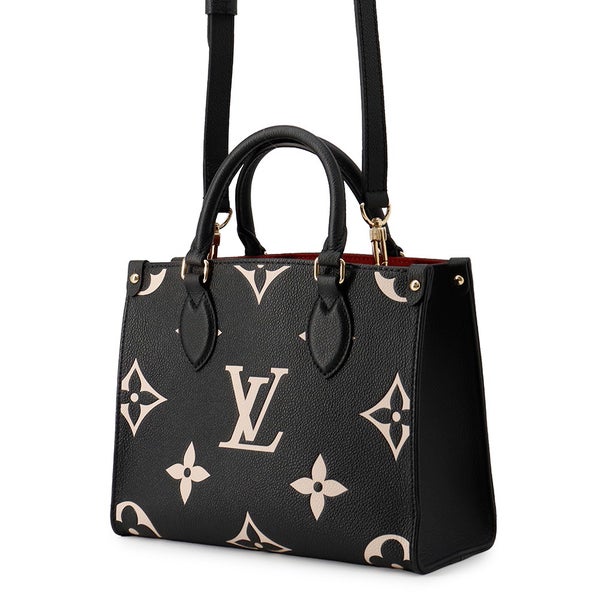 ルイヴィトン ハンドバッグ バイカラーモノグラム・アンプラント オンザゴーPM M45659 LOUIS VUITTON 黒 ブラック ベージュ
